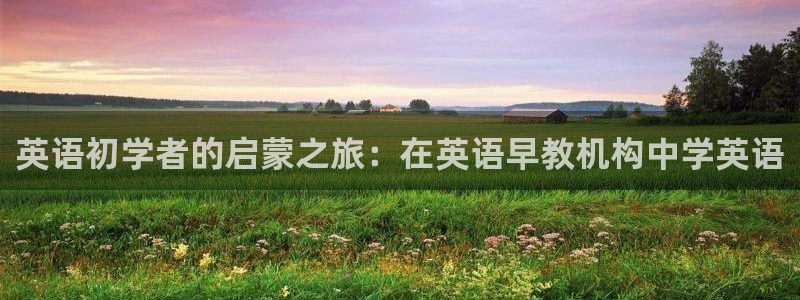 天狮娱乐240040q：英语初学者的启蒙之旅：在英语早教机构中学英语
