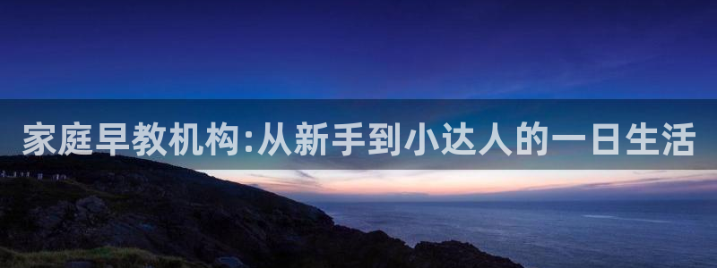 天狮娱乐主管29229：家庭早教机构:从新手到小达人的一日生活